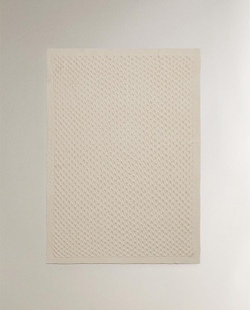 ZARA HOME ДЕТСКИЙ ПЛЕД С УЗОРОМ, ЭКРЮ