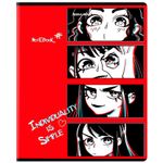 Тетрадь А5, 48 л., BRAUBERG, скоба, клетка, глянцевый лак, "Аниме", 404347, 5шт