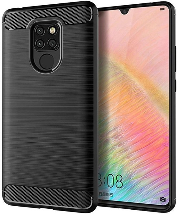 Чехол для Huawei Mate 20X цвет Black (черный), серия Carbon от Caseport