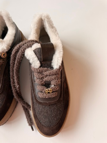 Короткие зимние комбинированные кеды KASSA