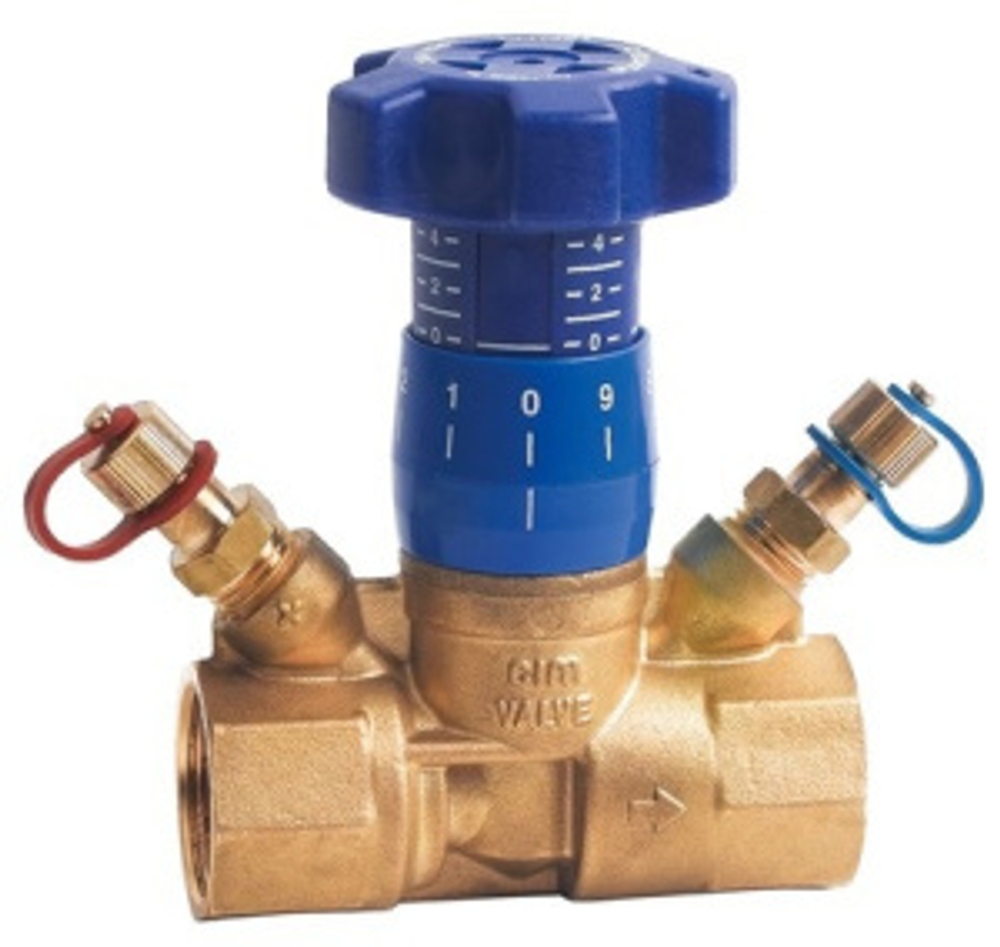 Клапан балансировочный ручной 787 1.1/2" корроз. латунь Kvs=10,4 PN25 BB с изм. ниппелями