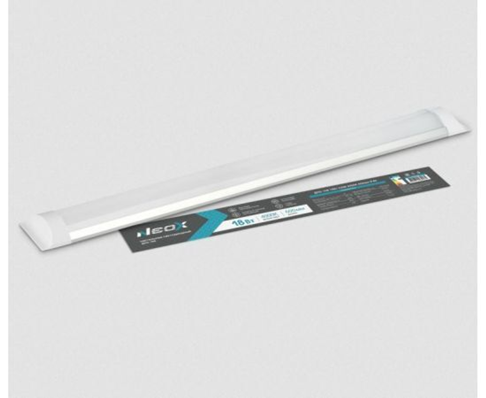 Светильник светодиодный 18Вт нейтральный белый свет 4000К 1710Лм 600мм IP40 ДПО-108 ОПАЛ NEOX