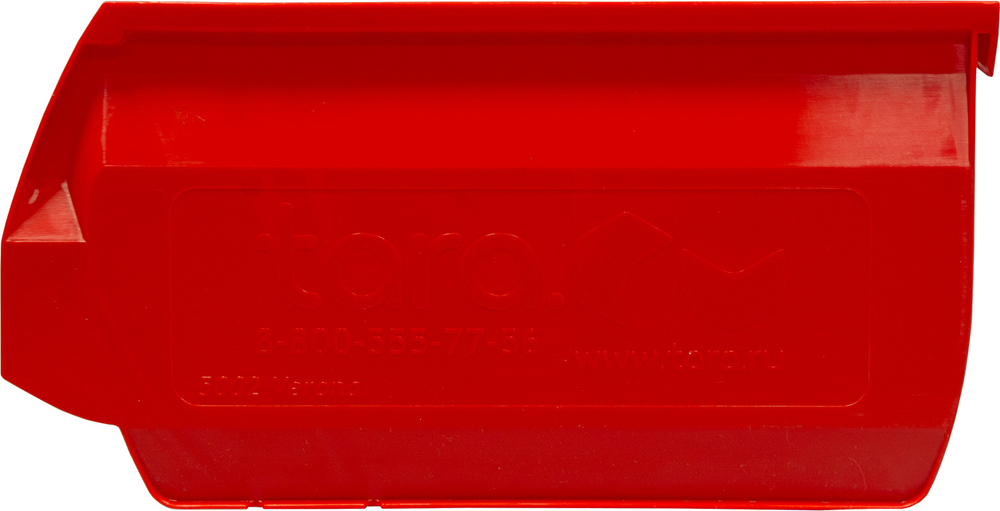 Ящик сплошной 250×150×130 мм, объем 4.88 л., арт.: 5002, красный, код: 10036