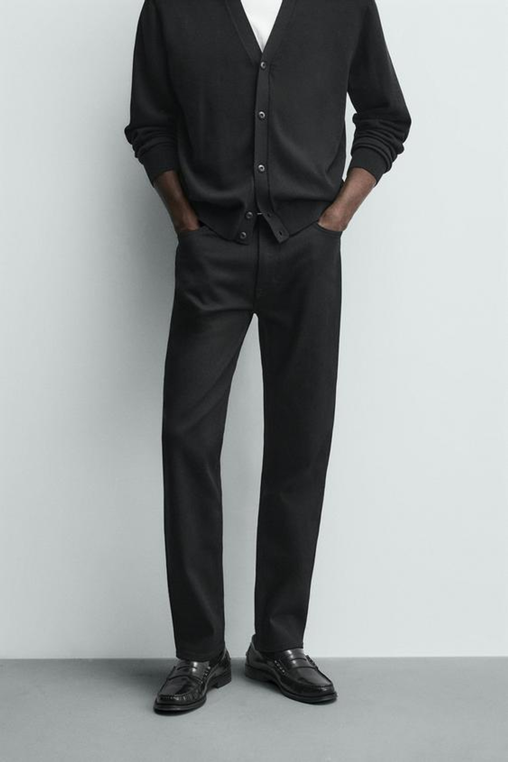 ZARA ДЖИНСЫ SLIM FIT COMFORT, ЧЕРНЫЙ