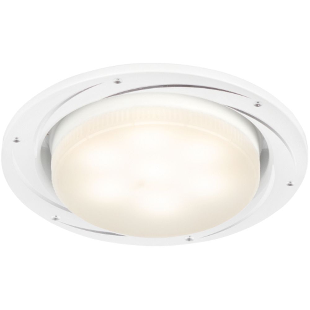 KL 77 AL/WH /1 Светильник ЭРА под лампу Gx53,220V, 13W, серебро/белый | Встраиваемые светильники Для ламп GX53