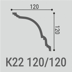 Карниз потолочный К22 120-120