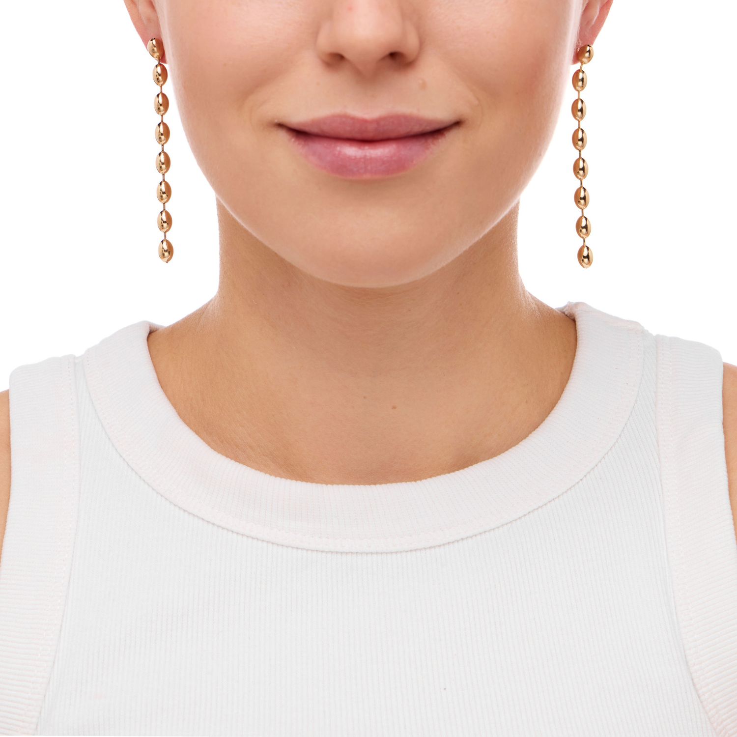 Серьги Dribble Oval Earrings – Gold