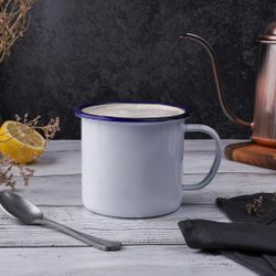 Кружка 510 мл d 10,5 см h9 см Blue Rim эмалированая сталь SUNNEX [1]