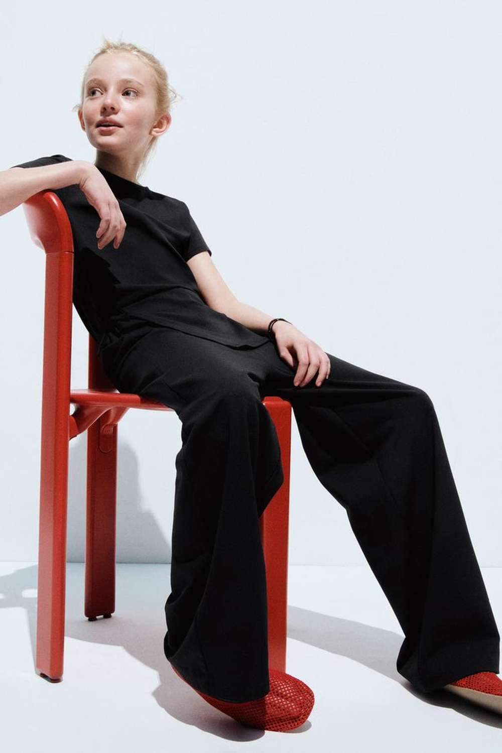 ZARA ДЛИННЫЙ КОМБИНЕЗОН С ШАРФОМ, ЧЕРНЫЙ