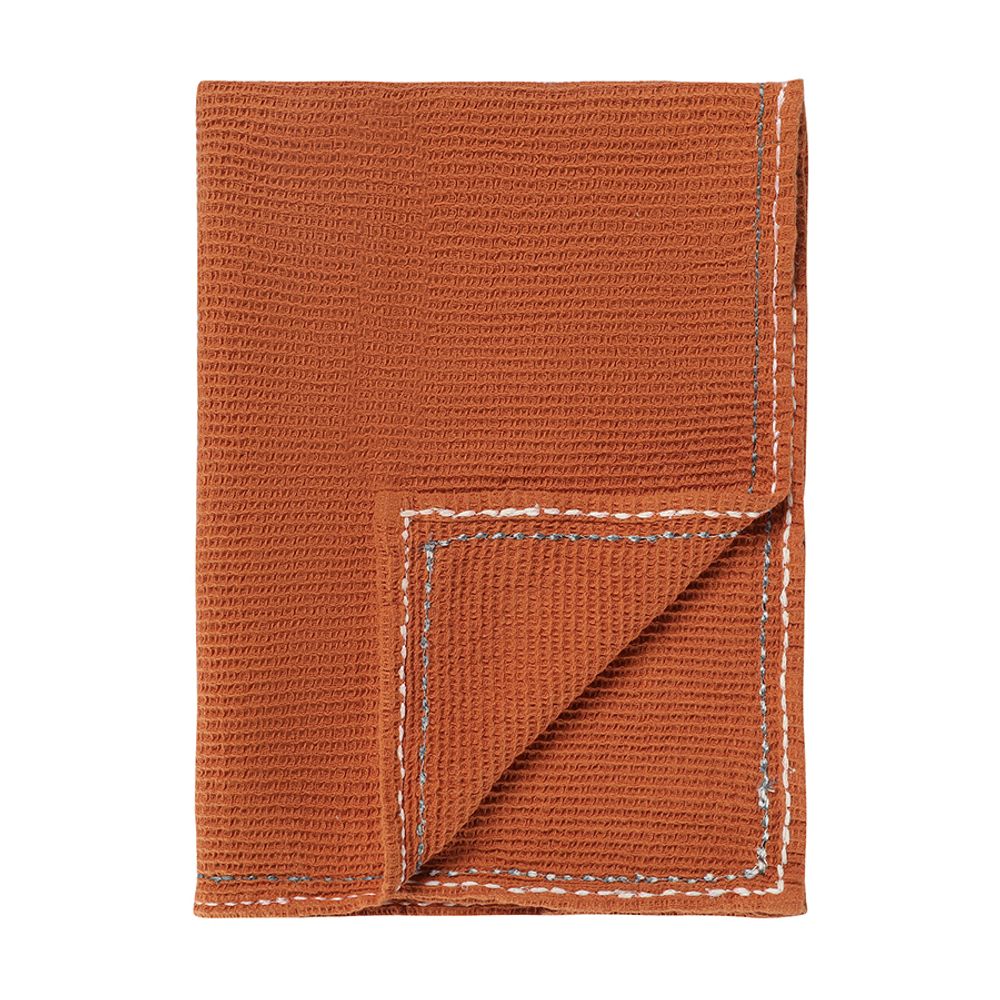 Набор вафельных полотенец с декоративной строчкой из коллекции Essential, 50х70 см