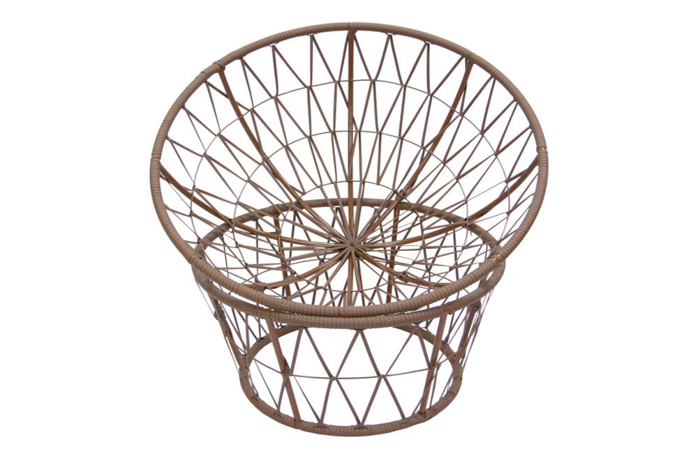 Кресло для отдыха Garden Story Папасан ротанг искусственный 1уп. ( бежевый, подушка бежевая) (М)