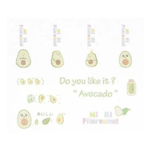 Маркер текстовыделитель Basir, серия "Авокадо", 10 см, разноцветные, набор 4 шт ассорти