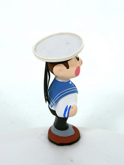 Кукла потешка Морячок. Игрушка фарфоровая ручной работы.