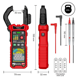 Токовые клещи постоянного/переменного тока 600A c режимом смарт iCartool IC-M207D