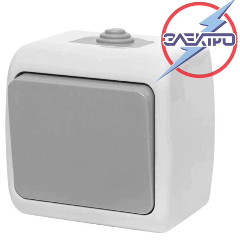 9103 Выключатель 1кл герметичный IP54 (серый) SILA