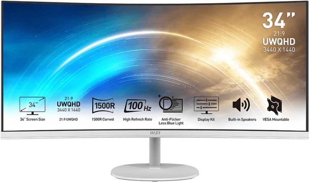 Монитор 34&quot; MSI PRO MP341CQW белый