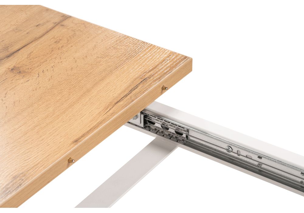 Стол раскладной Лота Лофт 120(160)х75х75 25 мм дуб вотан / белый матовый