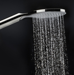 Bossini Apice душ ручной: Ø 140 мм с водорозеткой скрытого монтажа и держателем, шланг Cromolux 1500 мм 1/2 “F, цвет черный матовый