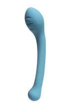 Голубой силиконовый стимулятор для точки G - 17 см. (Цвет: голубой)