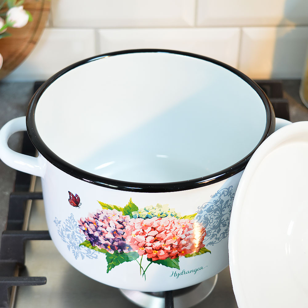 Кастрюля 2,9л "Розовая гортензия"