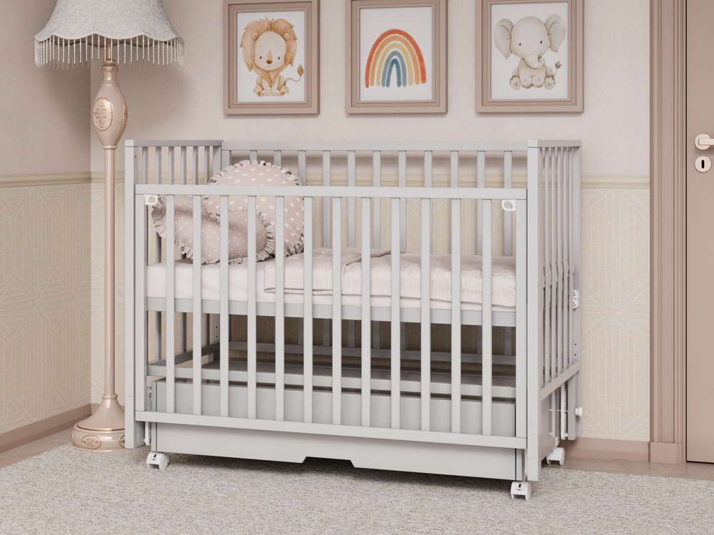 Кроватка с маятником и ящиком Hollie Incanto - МАТРАС В ПОДАРОК