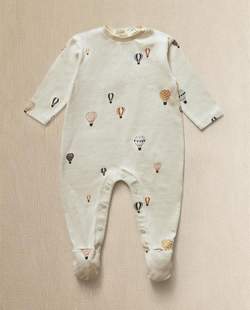 ZARA HOME ДЕТСКИЙ КОМБИНЕЗОН С ПРИНТОМ, КРЕМОВЫЙ