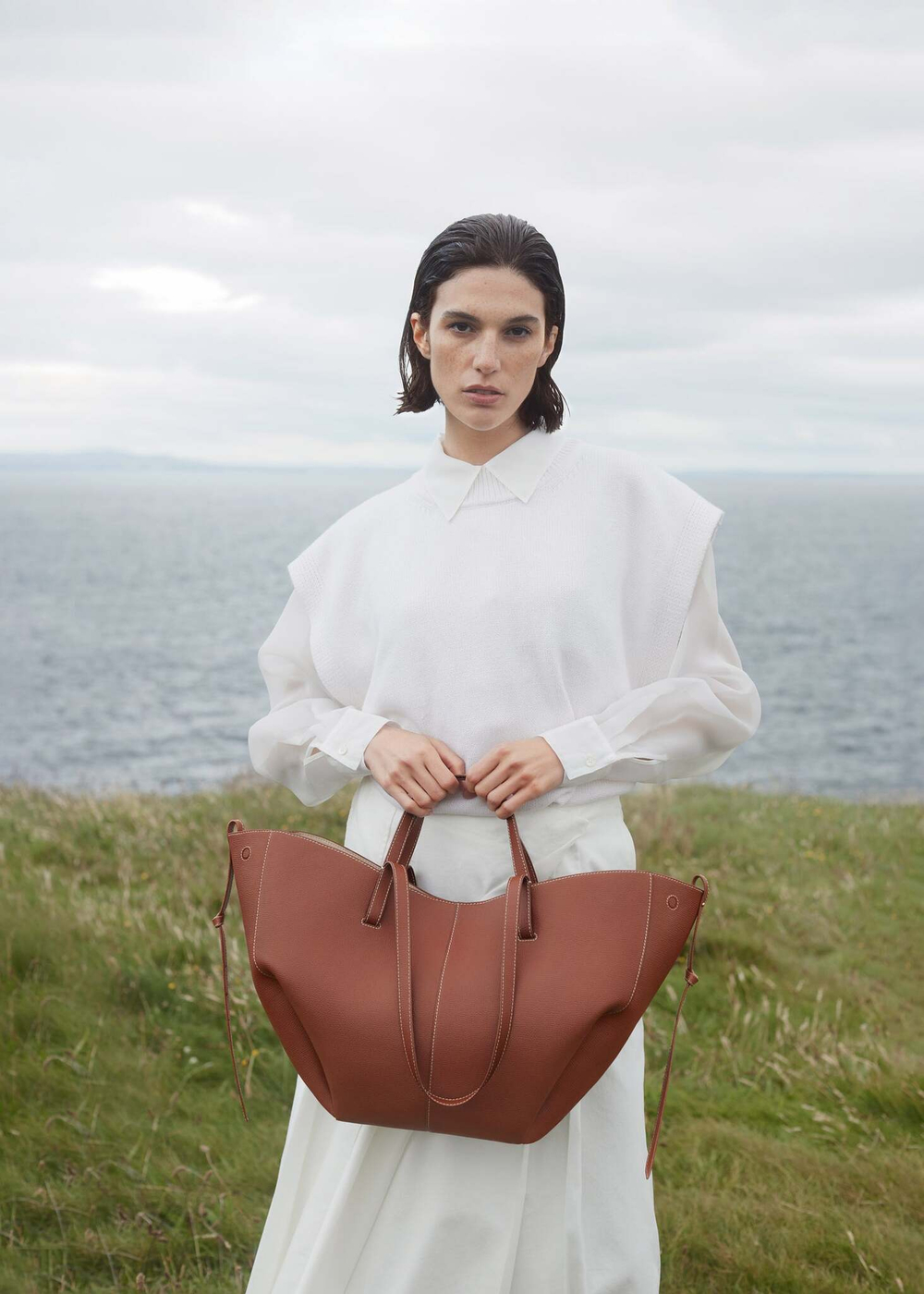 Сумка Polene Cyme EDITION TEXTURED COGNAC