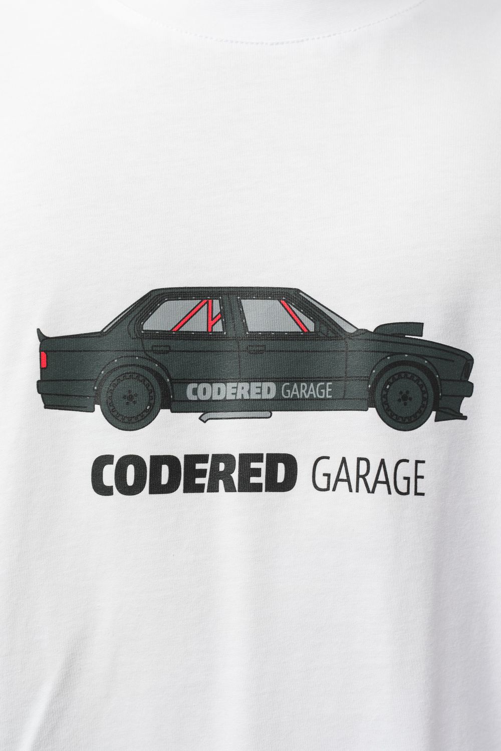 Футболка Codered Over T CODERED Garage x BMWalle белая