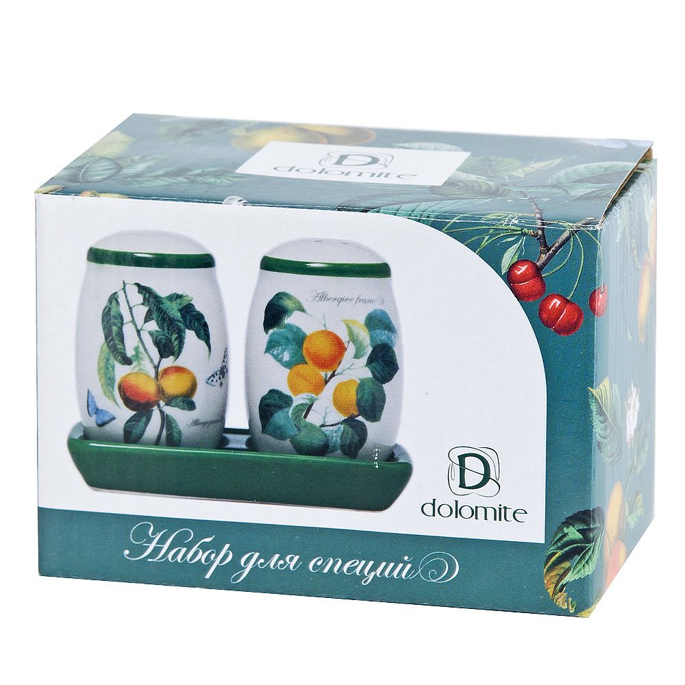 Набор для специй солонка/ перечница " " 11х6х8,5см (керамика) (подарочная упаковка)