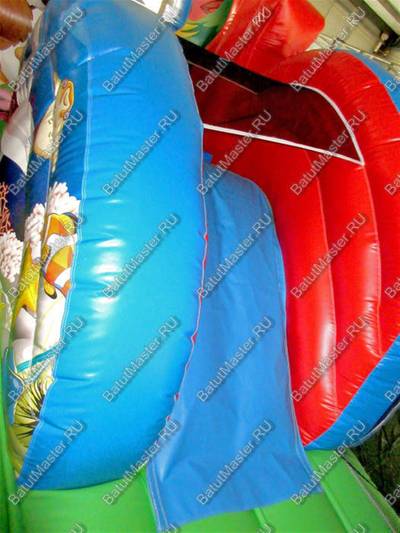 Коммерческий надувной батут "Царство зверей", размер 5*5*3,3 м