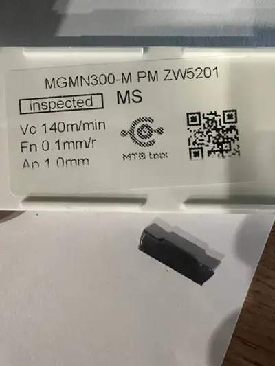 Твердосплавная пластина MGMN300-M PM ZW5201 для профессиональной обработки канавок и отрезания. Стоимость указана за 1 пластину!