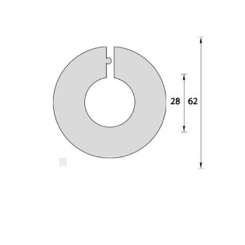 Розетта для труб 28мм "ИД" Орех миланский (3/4")