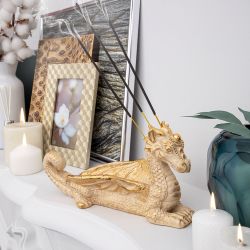 Подставка для благовоний и ароматических палочек Дракон Тесса Айвори