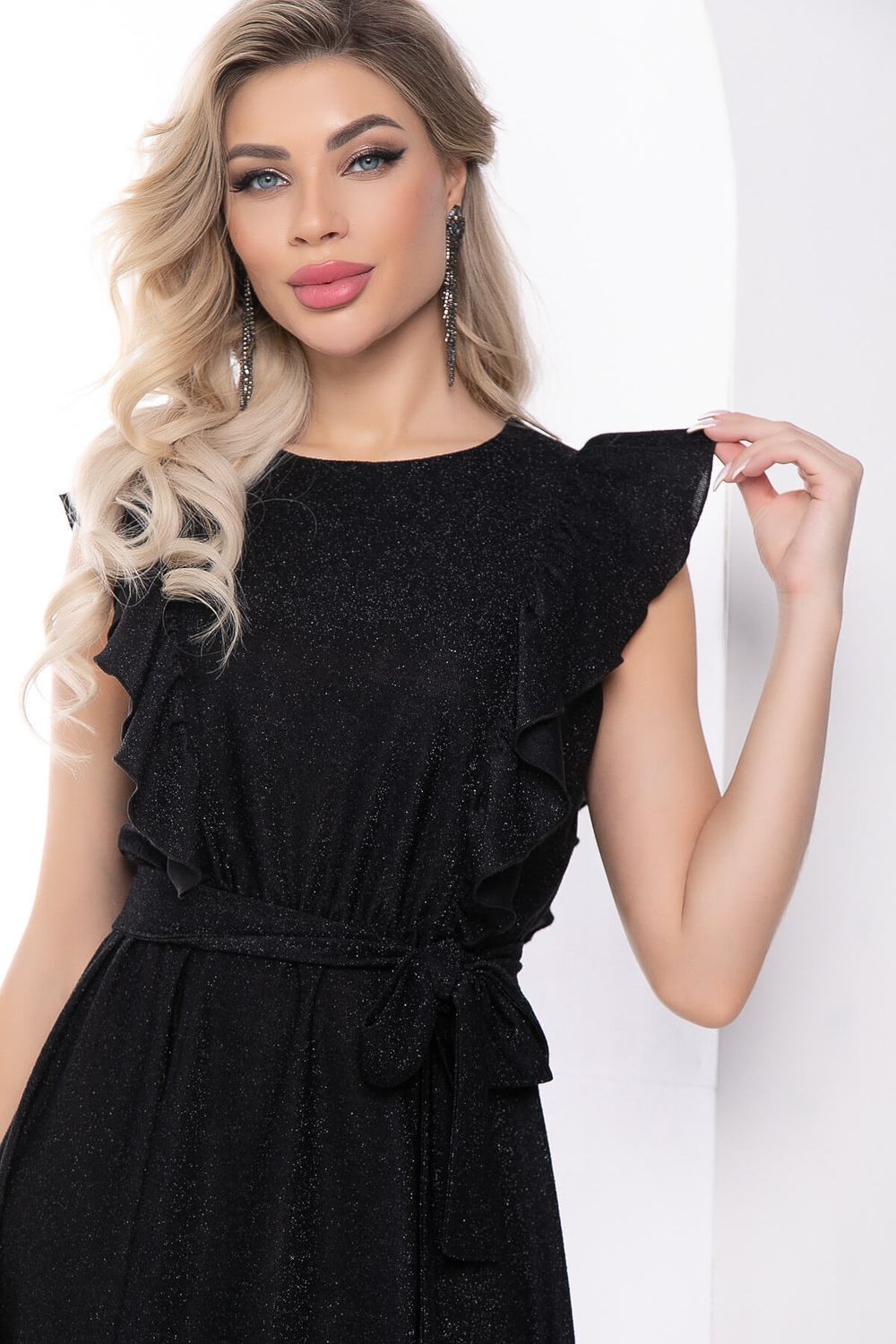 Платье "Аурелия" (мерцающий черный) П8003 LT Collection (Акция)