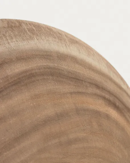 Настенная панель Mely из массива альбиции в белую полоску Ø 49 см