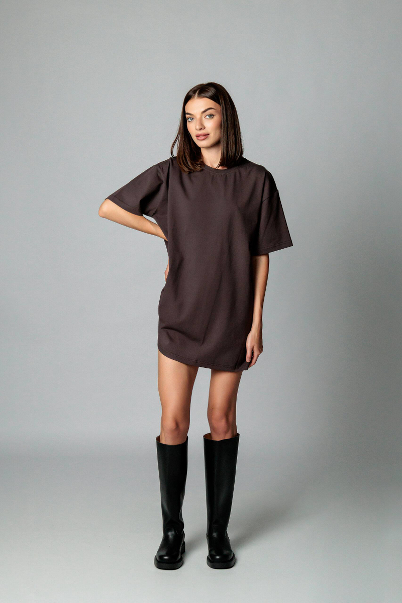 Платье-футболка женская арт. Н-05 цвет "шоколадный"