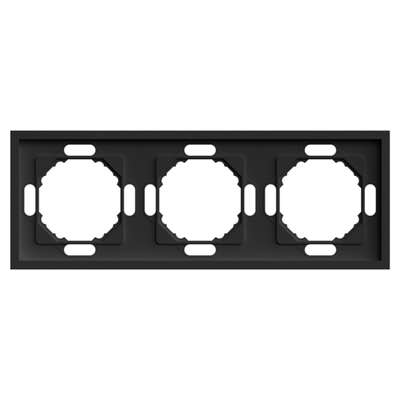 Рамка STEKKER, PFR00-5003-05 3-местная, серия Эмили, черный уголь, soft touch 49860