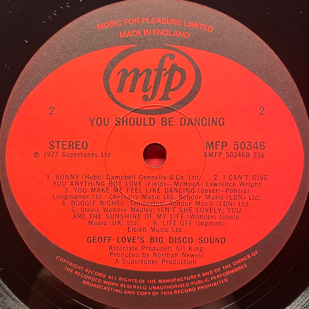 Geoff Love's Big Disco Sound ‎– You Should Be Dancing 2 (Англия 1977г.)