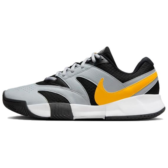 Кроссовки для тенниса NIKE Court Lite Низкие Черный/Волчий серый/Белый/Лазерный оранжевый Мужские
