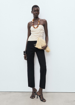 Прямые укороченные брюки