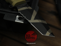 Нож Extrema Ratio Fulcrum C P/S А+++ V.2026 - пустынная рукоять, черный камо клинок