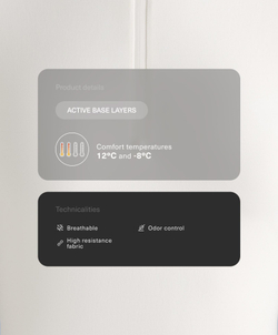 Oysho Термофутболка с застёжкой-молнией на половину длины, белый