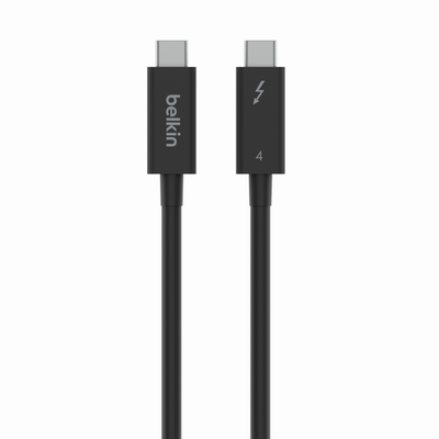 Кабель Belkin Connect Thunderbolt 4 (2 м) (INZ002) Активный кабель. Поддерживаемая мощность — до 100 Вт, сила тока — 5 А, скорость передачи данных — до 40 Гбит/с. Сертификация Thunderbolt. Есть поддержка PD