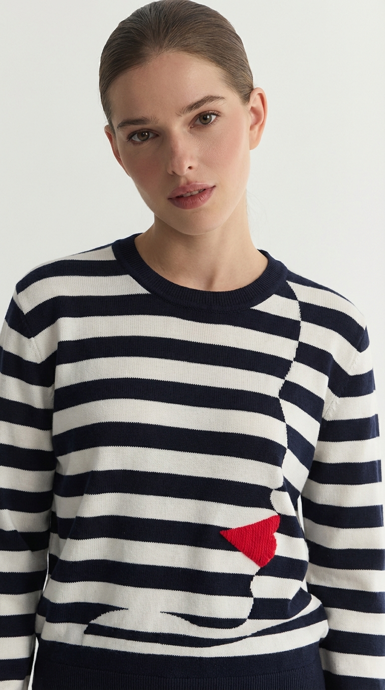 Джемпер LeoUgo в полоску