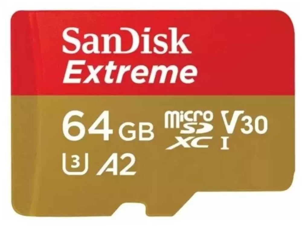 Карта памяти SanDisk Extreme 64GB microSDXC UHS-I U3 V30 A2