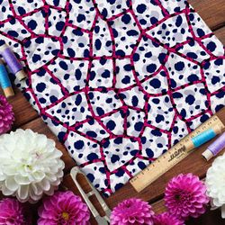 Ткань шифон потрескавшийся белый гепард