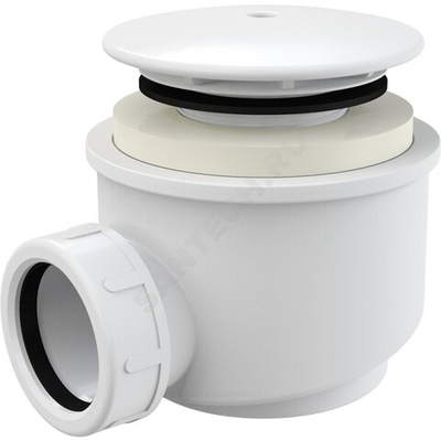 Сифон для поддона 1 1/2"x60/40 h=72мм слив крышка D=91мм, белая Alca Plast A47B-60