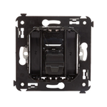 USB 3.0 розетка одинарная в стену, тип А-А, "Avanti", "Черный матовый"