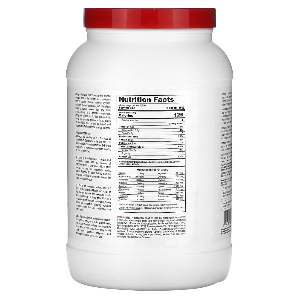 Metabolic Nutrition, Protizyme, Specialized Designed Protein, банановый крем, 910 г (2 фунта)