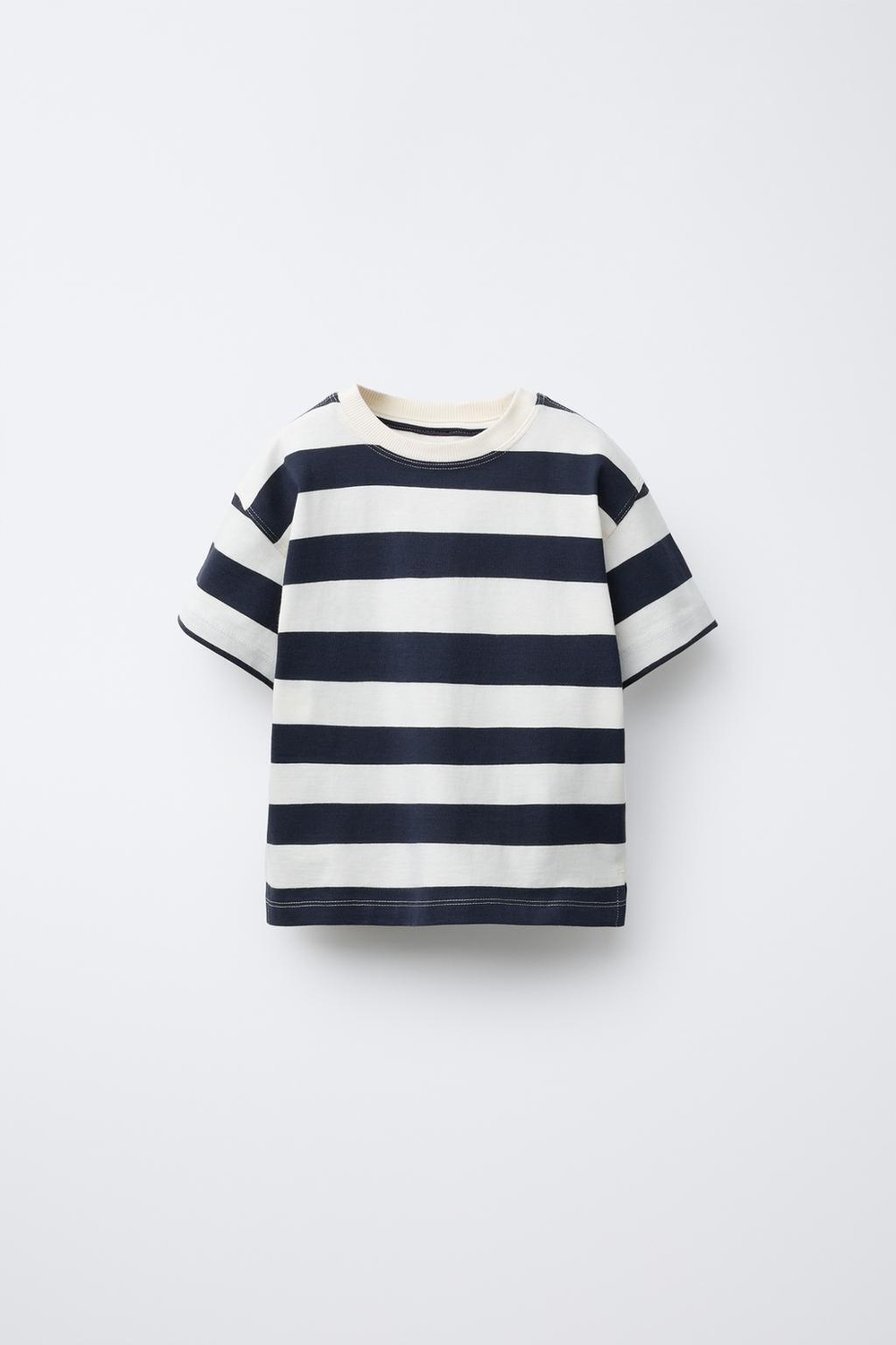 ZARA ФУТБОЛКА В ПОЛОСКУ, МОРСКОЙ СИНИЙ